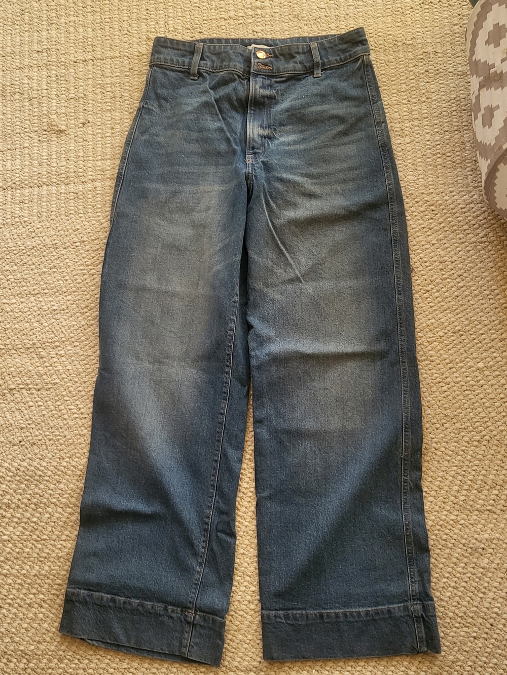 Wide Leg Dark Blue Jeans